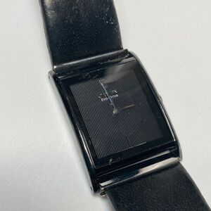 Citizen Eco Drive, parts or restore, untested, black dial, NO BATTERY.
